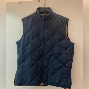 J.Crew Men’s Navy Quilted Vest - M